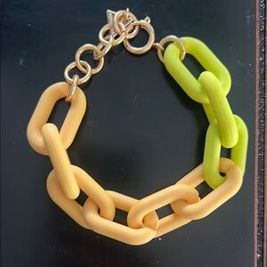 Serefina Chunky Gold and Yellow Chain Bracelet